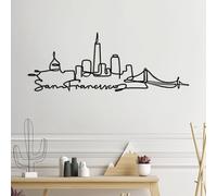 Hanah Home Accessoire mural décoratif élégant en métal noir, 120 x 43 x 1,5 cm, 100% métal, épaisseur 2 mm, design léger et moderne pour la décoration intérieure