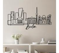 Hanah Home Accessoire mural décoratif élégant en métal noir, 120 x 60 x 1,5 cm, 100% métal, épaisseur 2 mm, design léger et moderne pour la décoration intérieure