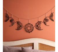 Hanah Home Accessoire mural décoratif élégant en métal noir, 27 x 136 cm, 100% acier, épaisseur 1 mm, poids léger (0,4 kg), parfait pour la décoration d'intérieur moderne