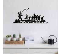 Hanah Home Accessoire mural décoratif élégant en métal noir, 30 x 70 cm, 100% métal, épaisseur 1,5 mm, montage mural facile, parfait pour la décoration d'intérieur moderne