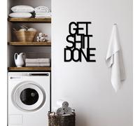 Hanah Home Accessoire mural décoratif élégant en métal noir, 38 x 48 cm, 100% métal, épaisseur 1,5 mm, poids léger (0,72 kg), parfait pour la décoration d'intérieur moderne
