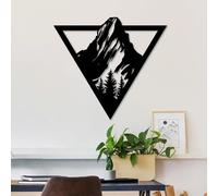 Hanah Home Accessoire mural décoratif élégant en métal noir, 48 x 53 cm, 100% métal, épaisseur 1,5 mm, léger et durable, parfait pour la décoration d'intérieur moderne