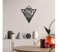 Hanah Home Accessoire mural décoratif élégant en métal noir, 51 x 57 cm, 100% métal, épaisseur 1,5 mm, design léger et moderne pour la décoration intérieure