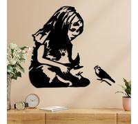 Hanah Home Accessoire mural décoratif élégant en métal noir, 54 x 72 cm | 100% métal, épaisseur 1,5 mm | Montage mural facile, décoration d'intérieur élégante