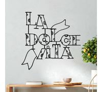 Hanah Home Accessoire mural décoratif élégant en métal noir, 56 x 54 cm, 100% métal, épaisseur 1,5 mm, design léger et moderne pour la décoration intérieure