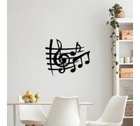 Hanah Home Accessoire mural décoratif élégant en métal noir, 58 x 70 cm, 100% métal, 1,5 mm d'épaisseur, léger et facile à suspendre, parfait pour la décoration moderne