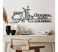 Hanah Home Accessoire mural décoratif élégant en métal noir, 60 x 25 cm, 100% métal, épaisseur 1,5 mm, design léger et moderne pour la décoration intérieure