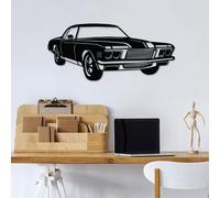 Hanah Home Accessoire mural décoratif élégant en métal noir, 60 x 27 cm, 100% métal, épaisseur 1,5 mm, design léger et moderne pour la décoration intérieure