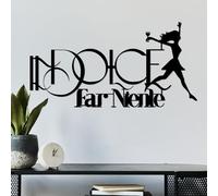 Hanah Home Accessoire mural décoratif élégant en métal noir, 60 x 31 cm, 100% métal, épaisseur 1,5 mm, design léger et moderne pour la décoration intérieure