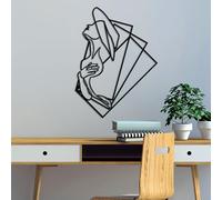 Hanah Home Accessoire mural décoratif élégant en métal noir, 70 x 52 cm, 100% métal (1,5 mm d'épaisseur), montage mural, parfait pour la décoration d'intérieur moderne