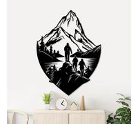 Hanah Home Accessoire mural décoratif élégant en métal noir, 70 x 53 cm, 100% métal, épaisseur 1,5 mm, léger et durable, parfait pour la décoration d'intérieur moderne