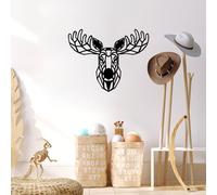 Hanah Home Accessoire mural décoratif élégant en métal noir, 70 x 54 cm, 100% métal (1,5 mm d'épaisseur), montage mural, parfait pour la décoration d'intérieur moderne