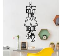 Hanah Home Accessoire mural décoratif en métal noir élégant, 30 x 85 cm, 100% métal, 1,5 mm d'épaisseur, léger (0,487 kg), parfait pour la décoration moderne