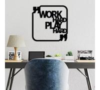 Hanah Home Accessoire mural décoratif en métal noir élégant, 50 x 50 cm, 100% métal, 1,5 mm d'épaisseur, léger (0,91 kg), parfait pour la décoration d'intérieur moderne