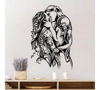 Hanah Home Accessoire mural décoratif en métal noir élégant, 78 x 50 cm, 100% métal, 1,5 mm d'épaisseur, parfait pour la décoration d'intérieur moderne et les espaces de bureau