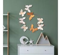 Hanah Home Accessoire mural décoratif en métal peint à la main, 80 x 80 x 4 cm, 100% métal, variations de couleurs uniques, parfait pour la décoration intérieure et les amateurs d'art