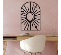 Hanah Home Accessoire mural décoratif noir élégant en métal, 70 x 47 cm, 100% métal (1,5 mm), léger (0,9 kg), montage mural facile pour décoration moderne