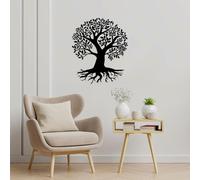 Hanah Home Accessoire mural élégant en métal noir décoratif, 70 x 83 cm, 100% métal, épaisseur 1,5 mm, montage mural, parfait pour la décoration d'intérieur moderne