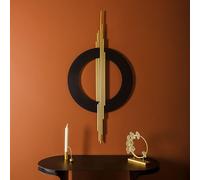 Hanah Home Accessoire mural élégant et décoratif, en métal, doré et noir, 49 x 98 cm, 100% acier, épaisseur : 1,2 mm, touche élégante pour la décoration d'intérieur moderne