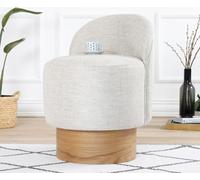 Hanah Home, Barren Puf - Light Grey, Pouf, 50 % COTON / 50 % LIN, gris clair, 47 x 47 x 66 cm