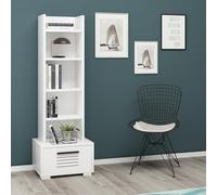 Hanah Home Bookshelf, Blanc, Taille Unique