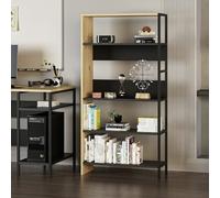 Hanah Home Bookshelf, Chêne Anthracite Noir, Taille Unique