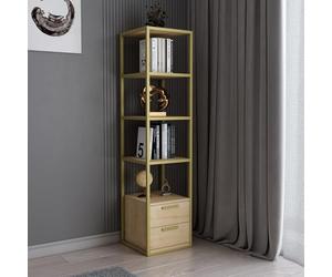 Hanah Home Bookshelf, Chêne doré, Taille Unique