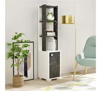 Hanah Home Bookshelf, Marbre Blanc et Noir, Taille Unique