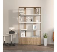 Hanah Home Bookshelf, Noyer Blanc, Taille Unique