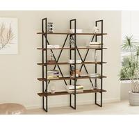 Hanah Home Bookshelf, Noyer Noir, Taille Unique