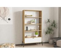 Hanah Home Bookshelf, Sapphire Oak White, Taille Unique