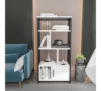 Hanah Home Bookshelf, White Black, Taille Unique