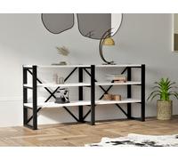 Hanah Home Bookshelf, White Black, Taille Unique