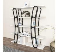 Hanah Home Bookshelf, White Black, Taille Unique