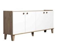 Hanah Home - Buffet 4 portes en aggloméré Sumer Chêne