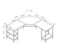 Hanah Home - Bureau d'angle en aggloméré Power noir Noir G