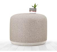 Hanah Home, Cèdre- FLF1162, Beige, Pouf classique, 100% lin