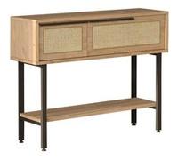 Hanah Home - Console en aggloméré et effet cannage Only Noyer