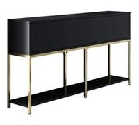 Hanah Home - Console en agglomeré et métal Lord noir et doré Noir et doré