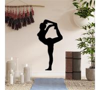 Hanah Home Élégant accessoire mural décoratif en métal, noir, 30 x 60 cm, 100% métal, 1,5 mm d'épaisseur, parfait pour la décoration d'intérieur moderne et l'art mural unique