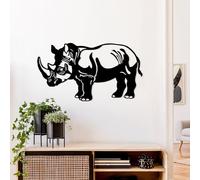 Hanah Home Élégant accessoire mural décoratif en métal, noir, 39 x 70 cm, 100% métal, 1,5 mm d'épaisseur, léger et facile à accrocher, parfait pour une décoration moderne