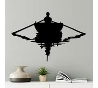 Hanah Home Élégant accessoire mural décoratif en métal, noir, 40 x 60 cm, 100% métal, 1,5 mm d'épaisseur, léger (0,52 kg), parfait pour la décoration d'intérieur moderne