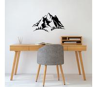 Hanah Home Élégant accessoire mural décoratif en métal, noir, 41 x 70 cm, 100% métal, 1,5 mm d'épaisseur, parfait pour la décoration d'intérieur moderne et l'art mural unique