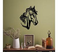 Hanah Home Élégant accessoire mural décoratif en métal, noir, 43 x 56 cm, 100% métal, 1,5 mm d'épaisseur, montage mural facile, parfait pour la décoration moderne