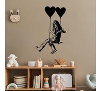 Hanah Home Élégant accessoire mural décoratif en métal, noir, 50 x 79 cm, 100% métal, 1,5 mm d'épaisseur, léger et facile à accrocher, parfait pour la décoration d'intérieur moderne
