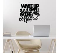 Hanah Home Élégant accessoire mural décoratif en métal, noir, 52 x 48 cm, 100% métal, 1,5 mm d'épaisseur, léger 1,19 kg, parfait pour la décoration d'intérieur moderne