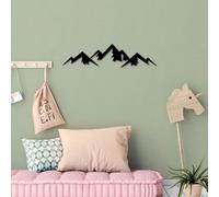 Hanah Home Élégant accessoire mural décoratif en métal, noir, 54 x 14 cm, 100% métal (1,5 mm d'épaisseur), facile à suspendre, parfait pour la décoration d'intérieur moderne