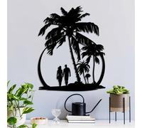 Hanah Home Élégant accessoire mural décoratif en métal, noir, 55 x 44 cm, 100% métal, 1,5 mm d'épaisseur, parfait pour la décoration d'intérieur moderne et les espaces de bureau