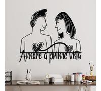 Hanah Home Élégant accessoire mural décoratif en métal, noir, 56 x 49 cm, 100% métal, 1,5 mm d'épaisseur, léger (0,569 kg), parfait pour la décoration d'intérieur moderne