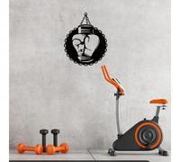 Hanah Home Élégant accessoire mural décoratif en métal, noir, 57 x 70 cm, 100% métal (1,5 mm d'épaisseur), montage mural facile, parfait pour la décoration d'intérieur moderne